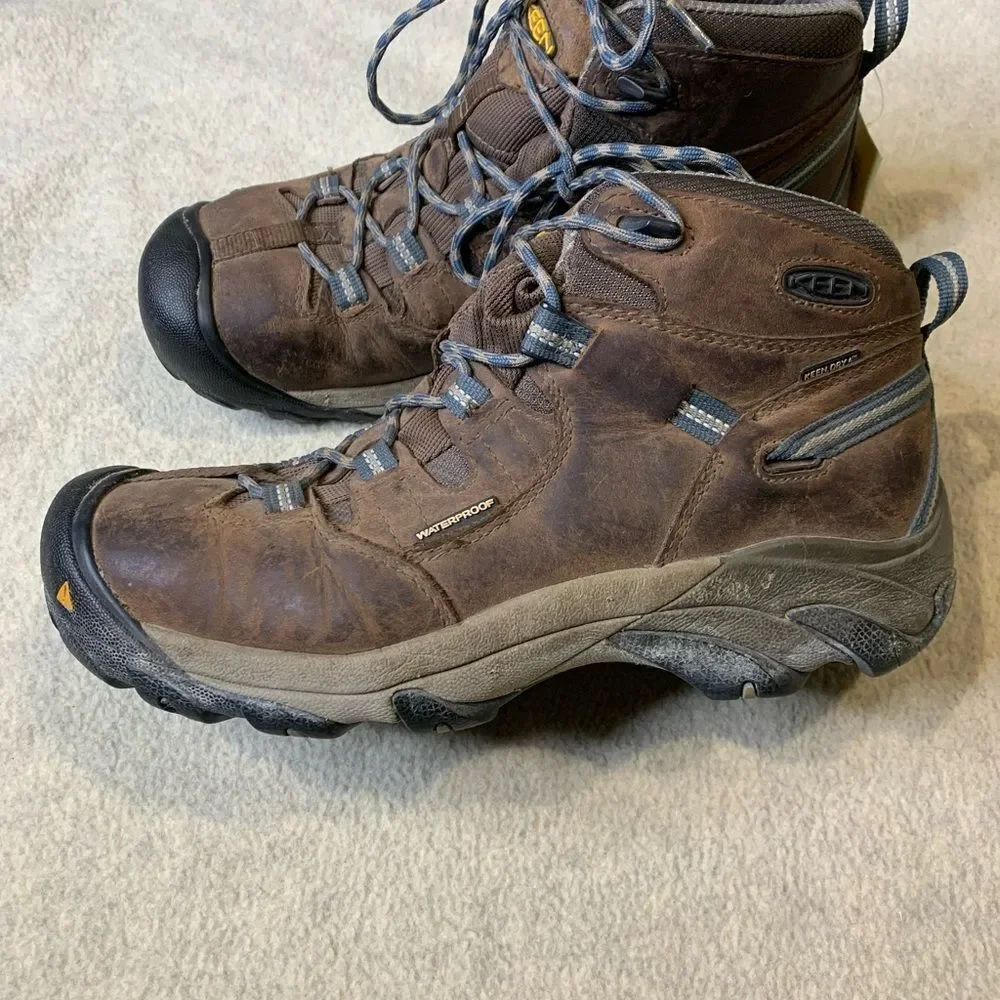 Keen Men's Brown and Black Steel Toe Boots